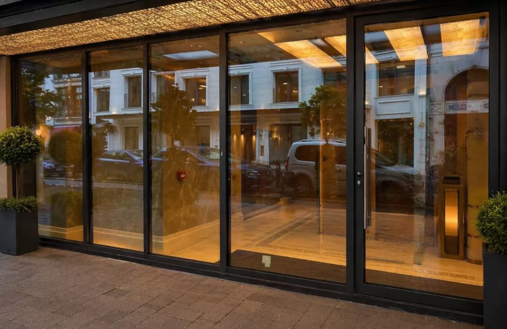 The Peninsula İstanbul Oteli Alüminyum Giriş Kapısı Uygulamas